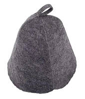 Шапка для бані та сауни штучна повсть сіра