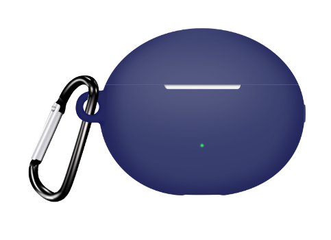 Чохол-накладка DK Silicone Candy Friendly з карабіном для Huawei FreeBuds 5i (dark blue)