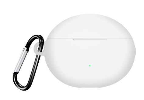Чохол-накладка DK Silicone Candy Friendly з карабіном для Huawei FreeBuds 5i (white)
