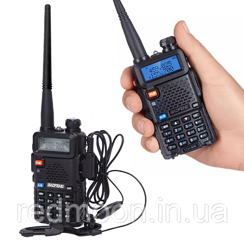 Рация Baofeng UV-5R до 5 км (8 Вт, 1800мАч) / Военная радиостанция ...