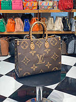 Большая сумка двухсторонний коричневый шопер Louis Vuitton Луи Витон