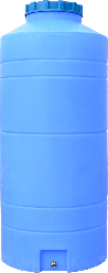 Місткість 500 л вузька вертикальна ВОДБ блакитна