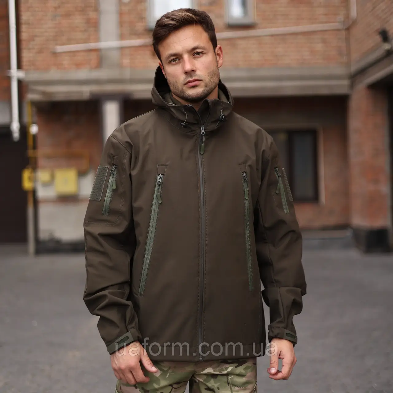 Військова тактична куртка Soft Shell Grifon хакі, фото 1