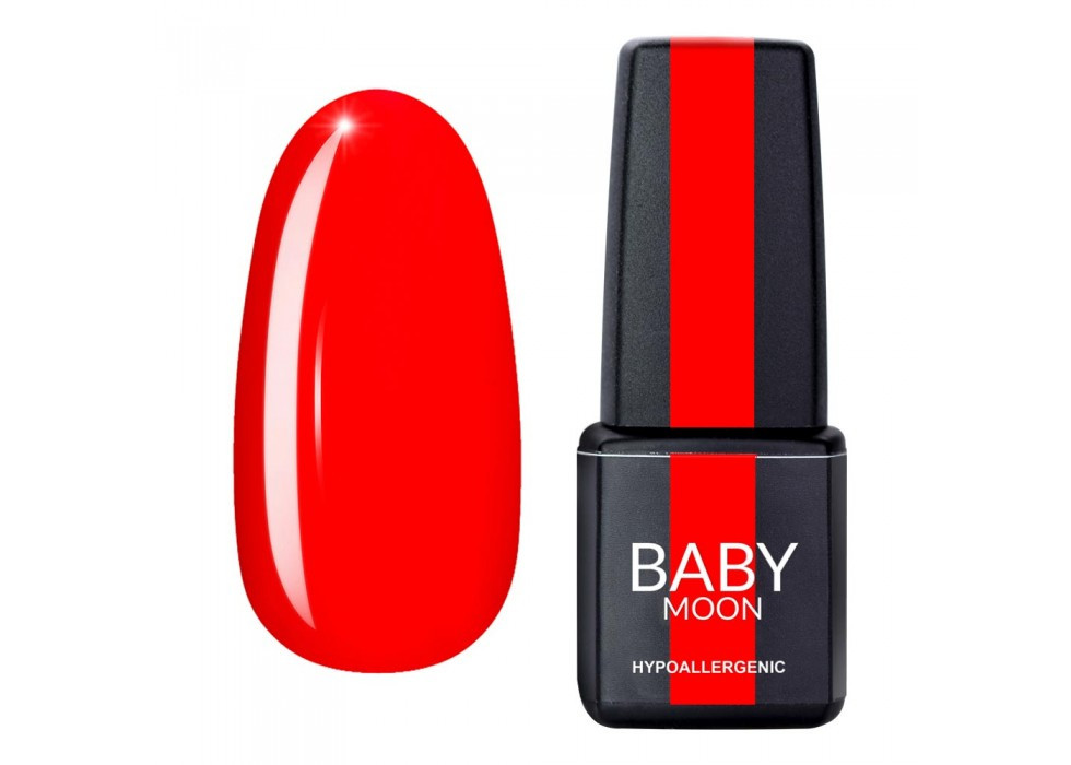 Гель лак Baby Moon Perfect Neon Gel polish № 003 яскраво-червоний 6 мл