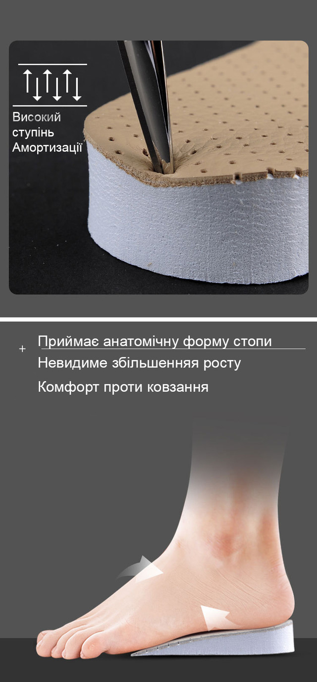 Купить Подпяточник полустелька для увеличения роста 1,5см - 2см - 2,5см ...