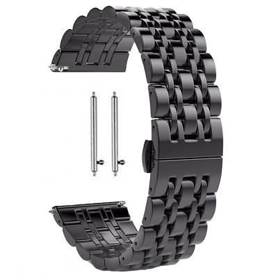 Браслет (7 ланок) ремінець для Huawei Watch GT 2 46mm / GT 2 Pro / GT 3 / 3 Pro / GS Pro чорний