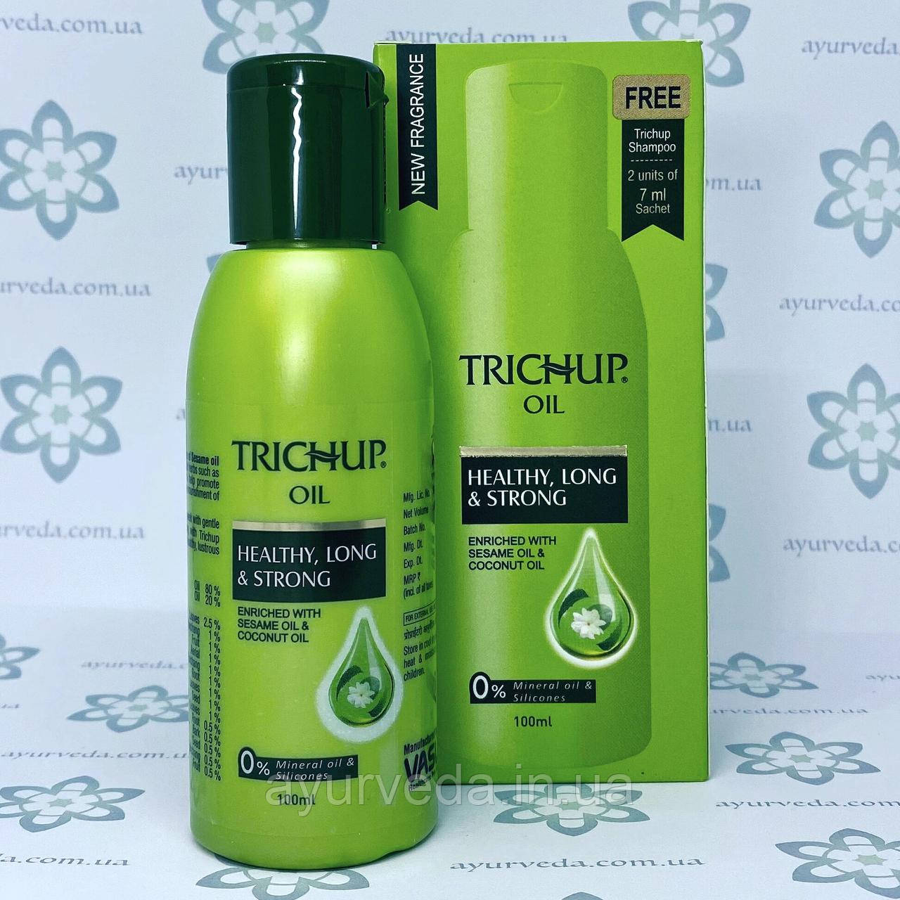 Trichup Oil Healthy Long&Strong (тричуп) 100 мл. олія проти випадіння, облисіння, для росту волосся, від лупи.