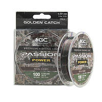 Леска Golden Catch Passion Power 0.309мм 100м Real Camo "Оригинал"