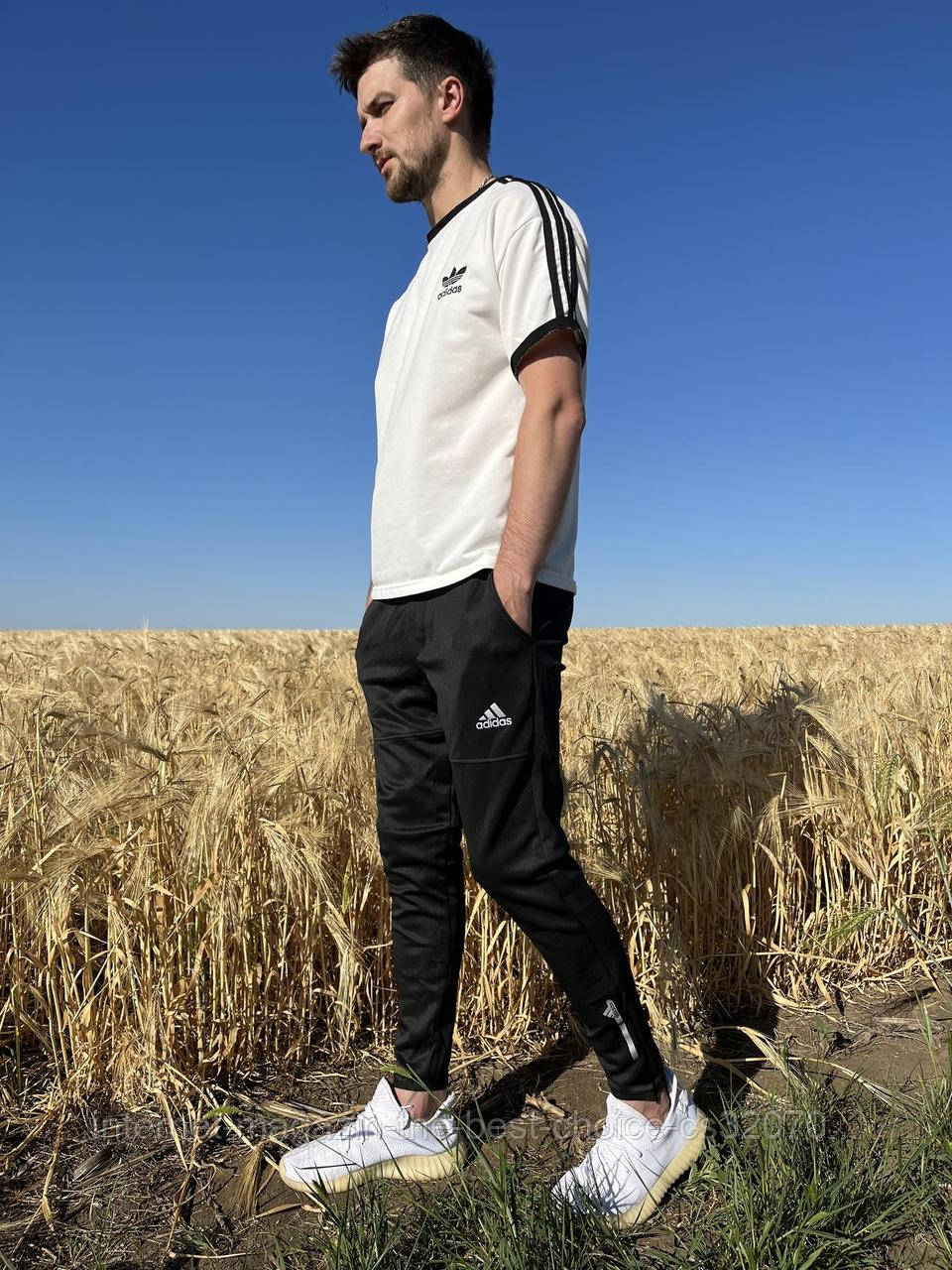 Футболка мужская Adidas/Адидас белая оверсайз р.S-3XL - фото 4 - id-p1673120796