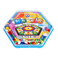 Детская мозаика "Цветной мир" ТехноК 2070TXK, 220 фишек, World-of-Toys