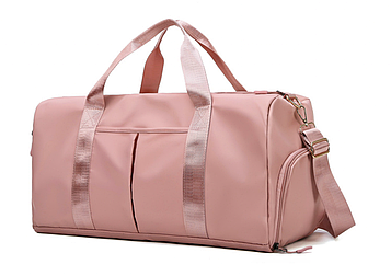 Сумка спортивна з кишенею для взуття 31 л | 50*26*24 Рожевий