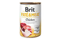 Влажный корм для собак Brit Pate & Meat Dog з куркою 400 г