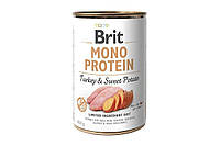 Корм консервированный для собак Brit Mono Protein Dog с индейкой и бататом 400 г