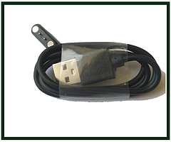 Зарядний пристрій, дата кабель для смарт часов магнитный (2 pin) 4mm*12,3mm, черный
