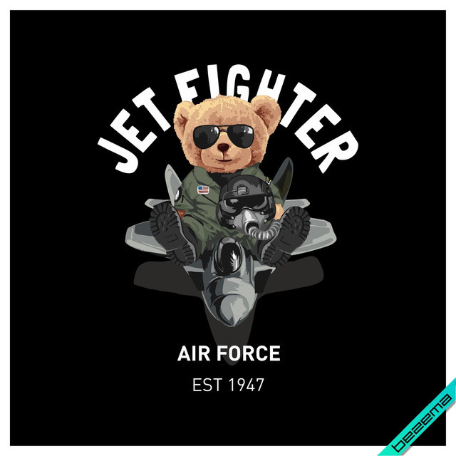 Термоаплікація ведмідь на Байрактарі [Свій розмір в асортименті]