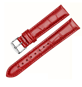 Ремінець CDK для Canyon Badian SW-68 | 20mm Экокожа Crocodile Classic (012195) (red)