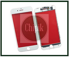 Скло для переклейки дисплея Apple iPhone 7 c рамкой и OCA пленкой, Белое