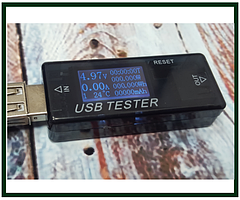 Тестер USB напряжения (USB Charger Doctor) KWS-MX17 черный, прямой