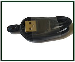 Зарядний пристрій, дата кабель для смарт часов магнитный (2 pin) 2,5mm*8mm, черный