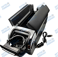 Автомобільний підлокітник універсальний чорний + підсклянник попільничка USB