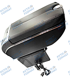 Автомобільний підлокітник універсальний сірий + підсклянник попільничка USB, фото 4