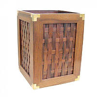 Деревянная корзина для бумаги Sea Club коричневая 23x23x31 см. 550998