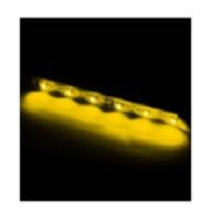 Стрічка алюміній 12V  25см  жовта  (5630)  2А 18LED  в силіконі