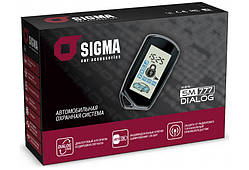 Авто Автосигналізація двостороння  SIGMA  SM777 DIALOG - Диалоговый код /2 брелка/1-дв.LCD /без сирен/+чехол брелк