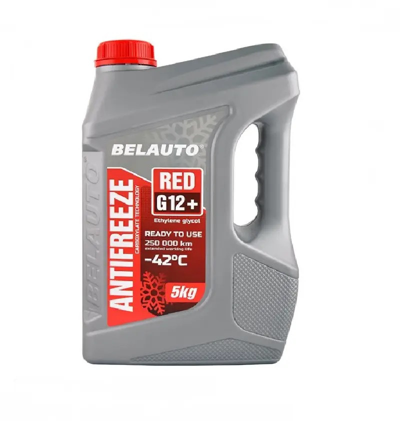 Антифриз 5kg червоний -42°С G12+ AF1550 BELAUTO, фото 1