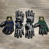 Рукавички нейлонові  Полиуретан, повний облив,манжет(защита от порезов) Вулкан 555 1 пара (сині)