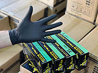 Перчатки нитриловые без пудры черные TOMIK, размер XL 50 пар/уп