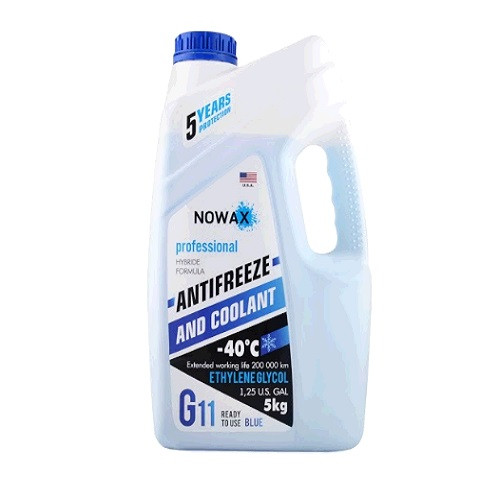 Антифриз (Концентрат -80) 5kg синій Nowax G11 NX05006, фото 1