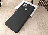 Чохол Silicone Case для Xiaomi Redmi 10C чорний, бампер чорний накладка з мікрофіброю для рядами 10с, фото 2