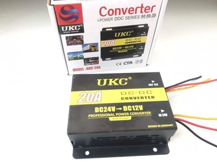Перетворювач інвертор напруги   24V-12V 20А DC/DC UKC, фото 1