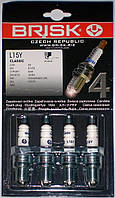Свічки запалювання Brisk - L15Y.4B CLASSIC Зазор-0.8мм,ключ-21 (ВАЗ 2101-07,Таврия,Сенс)   (1312) Длинная