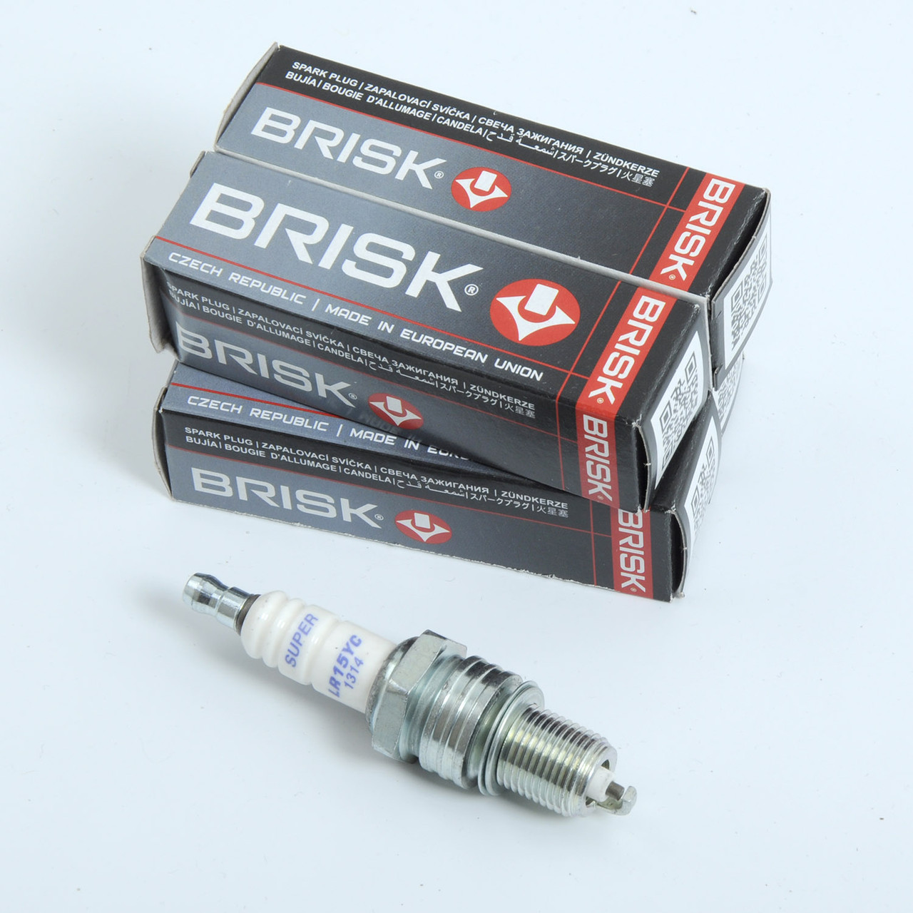 Свічки запалювання Brisk - LR15YC.1К SUPER Зазор-0.8мм,ключ-21 (2108-09\2121\Ланос 1.4 (резистор)  (1314), фото 1