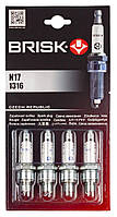 Свечи зажигания Brisk - N17.4B CLASSIC Зазор-0.8мм,ключ-21 (Волга\Газель (двиг.402\короткая) (1316)