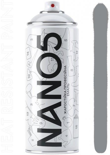 Фарба температурна срібро 400ml Nano5 86516 +600°С, фото 1