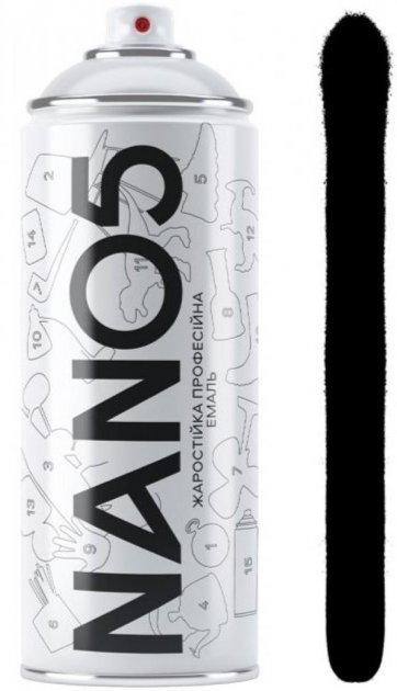 Фарба температурна чорна 400ml Nano5 86509 +600°С, фото 1