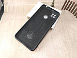 Чохол Silicone Case для Xiaomi Redmi 10A чорний, бампер накладка чорна з мікрофіброю дляредами 10а, фото 3