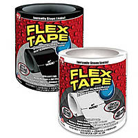 Скотч водонепроникний Flex Tape 10 х 100 см (PP + расплавленный клей) чорний