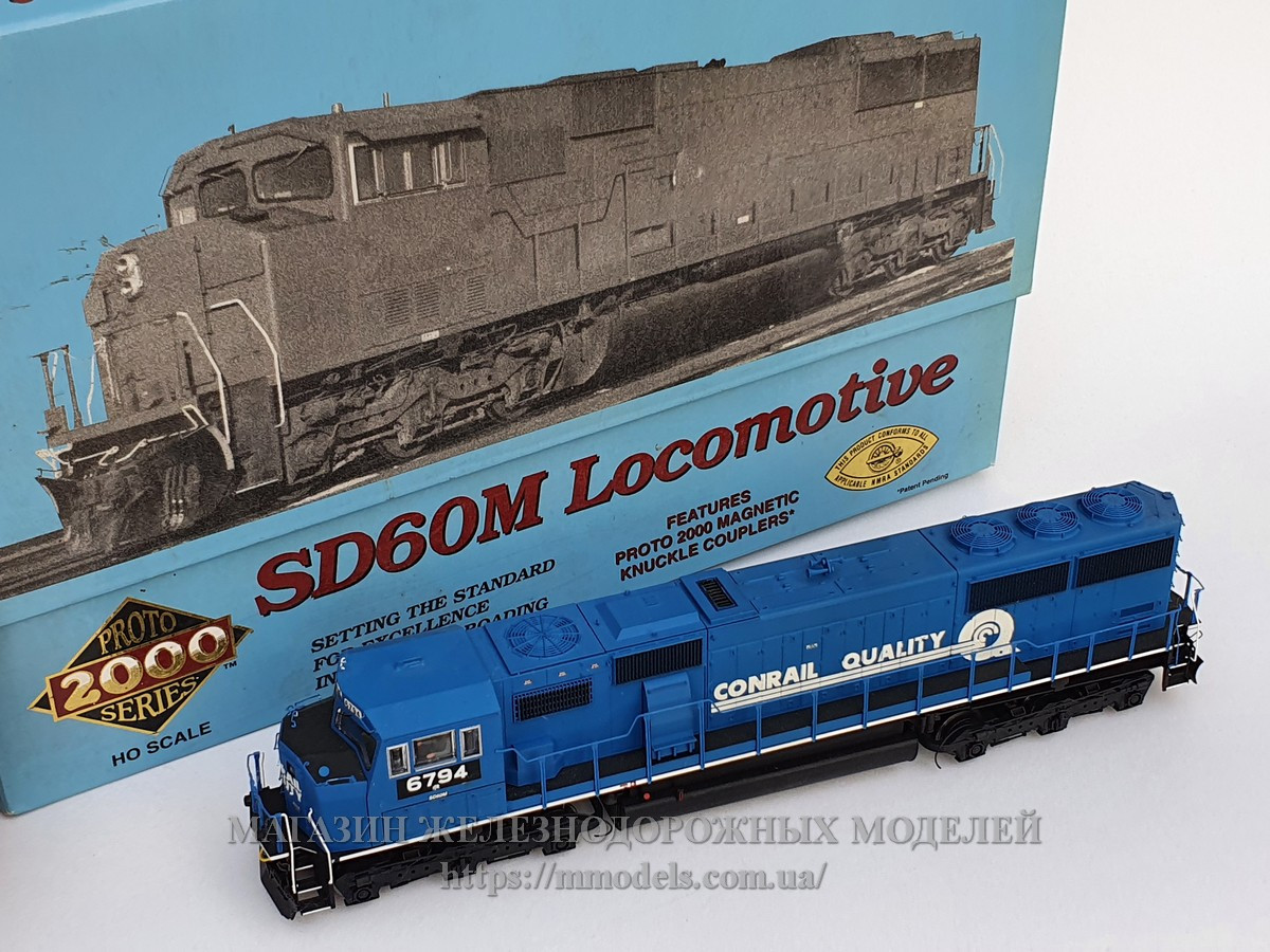 Модель американського локомотива — тепловоз серії SD60M Conrail, масштабу 1/87, Proto 2000 SD60M