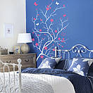 Інтер'єрна вінілова наклейка на стіну Весняне деревце (цвітне дерево з метеликами), фото 6
