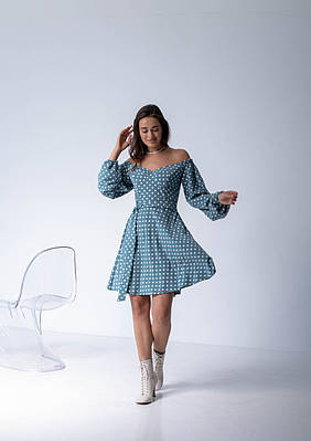 Молоде плаття "416", розмір 46,48,50, блакитне