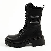 Черевики високі Evromoda 64550 38 Чорні шкіра 36, фото 2