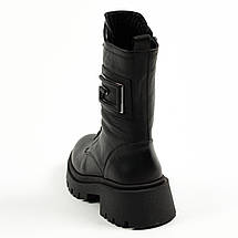 Черевики високі Evromoda 64550 38 Чорні шкіра 36, фото 5