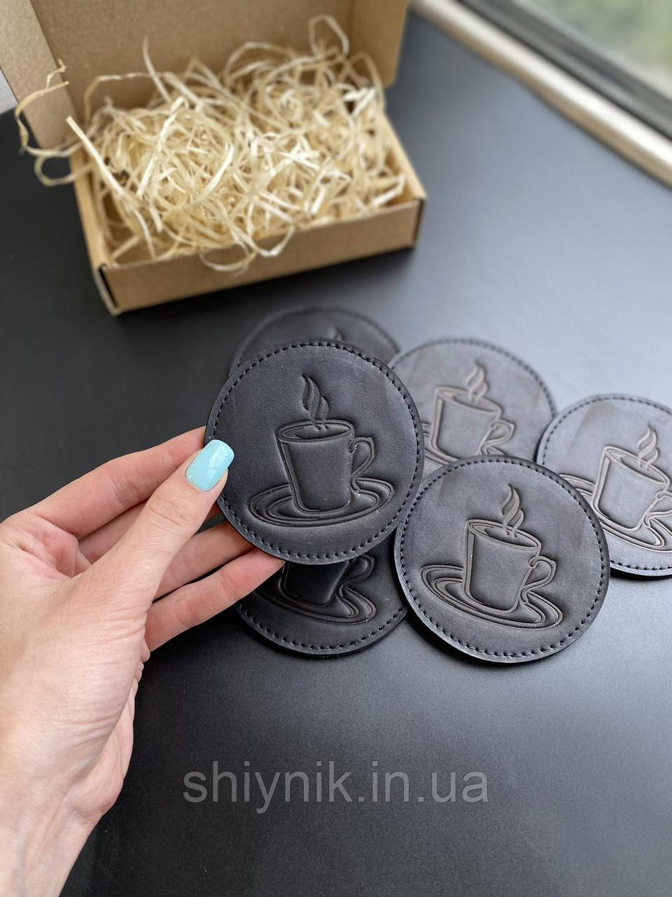 Кожаная Подставка Под Стакан Чашку Прошитая (бирдекель, Костер ...