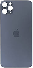Задня кришка iPhone 11 Pro Max сіра Matte Space Gray з маленькими отворами під віконця камер оригінал