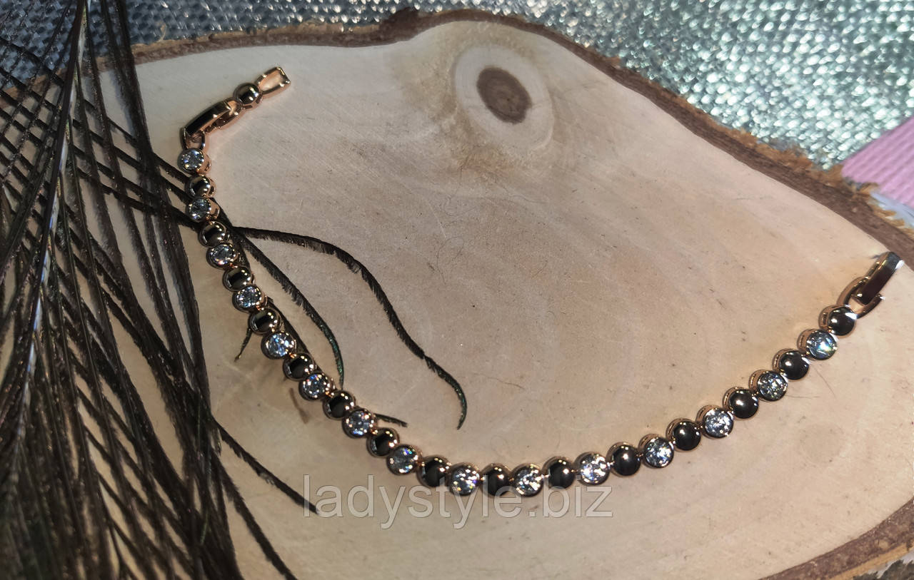 Позолочений браслет "Пузирки" від студії LadyStyle.Biz, фото 1