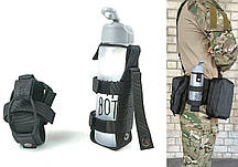 Підсумок під пляшку чорний (MOLLE, CAT, підсумок на розвантаження, жилет, РПС)